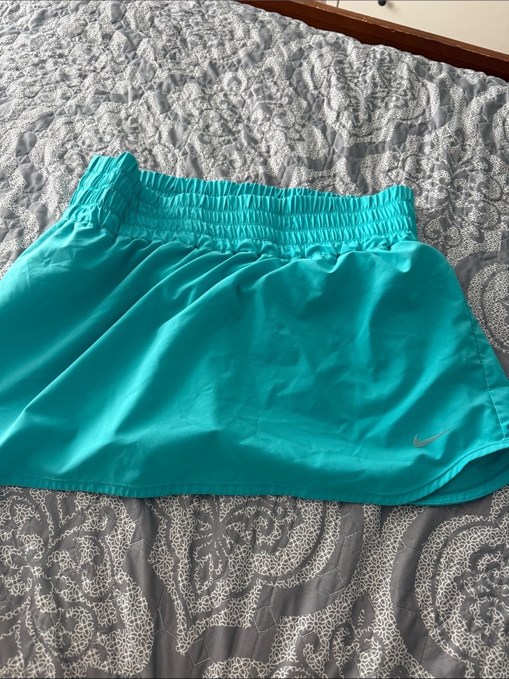 Nike Turquoise Athletic Skort with Elastic Waistband